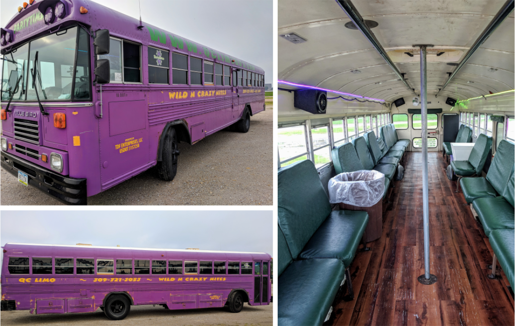 Purple Bus The City Limo